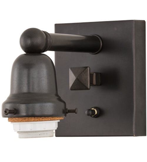 Meyda Lighting Craftsman Brown on Brass 4" Craftsman Brown Wall Sconce Hardware