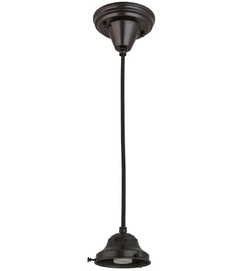 Meyda Lighting Craftsman Brown on Brass 5" Craftsman Brown Pendant Light Hardware