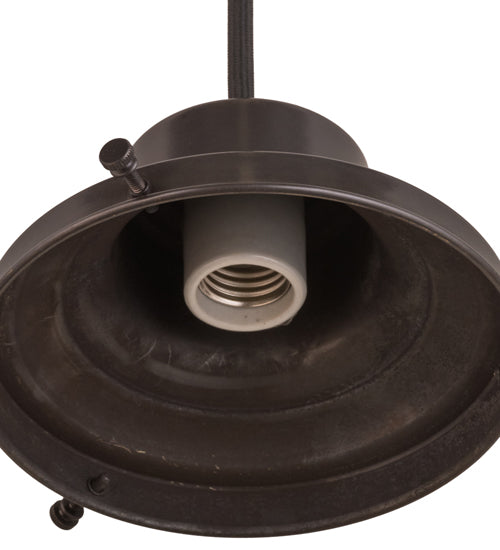 Meyda Lighting Craftsman Brown on Brass 7" Craftsman Brown Pendant Light Hardware
