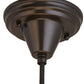 Meyda Lighting Craftsman Brown on Brass 7" Craftsman Brown Pendant Light Hardware