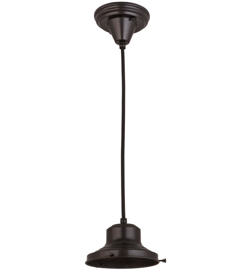 Meyda Lighting Craftsman Brown on Brass 7" Craftsman Brown Pendant Light Hardware