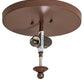 Meyda Lighting Craftsman Prime 16" 2-Light Cafe Noir Flush Mount Light With Beige Art Shade Glass