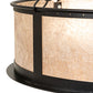 Meyda Lighting Craftsman Prime 23" 4-Light Textured Black Semi-flush Mount Light With Silver Mica Shade Glass