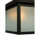 Meyda Lighting Craftsman Signature 23" 2-Light Timeless Bronze Hyde Park Flush Mount Light With Frosted Clear Shade Glass