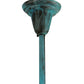 Meyda Lighting Craftsman Signature 32" 4-Light Verdigris Stillwater "T" Mission Chandelier With Iridescent Shade Glass