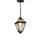 Meyda Lighting Cranz 6"Sq Craftsman Brown Lantern Mini Pendant Light With Clear Seeded Shade Glass
