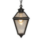 Meyda Lighting Cranz 6"Sq Craftsman Brown Lantern Mini Pendant Light With Clear Seeded Shade Glass