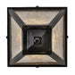 Meyda Lighting Cranz 6"Sq Craftsman Brown Lantern Mini Pendant Light With Clear Seeded Shade Glass