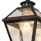 Meyda Lighting Cranz 6"Sq Craftsman Brown Lantern Mini Pendant Light With Clear Seeded Shade Glass