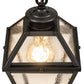 Meyda Lighting Cranz 6"Sq Craftsman Brown Lantern Mini Pendant Light With Clear Seeded Shade Glass