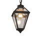 Meyda Lighting Cranz 6"Sq Craftsman Brown Lantern Mini Pendant Light With Clear Seeded Shade Glass