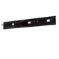 Meyda Lighting Creekside 45" 3-Light Mirror Black Vanity Light With Clear Frosted Shade Glass