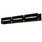 Meyda Lighting Creekside 45" 3-Light Mirror Black Vanity Light With Clear Frosted Shade Glass