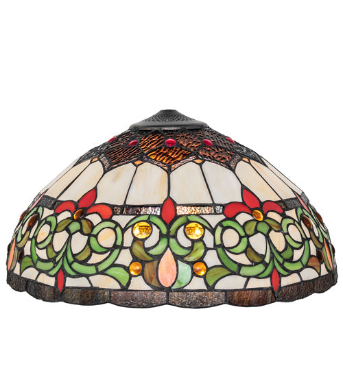 Meyda Lighting Creole 18" Multi-Colored Shade Glass