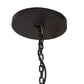 Meyda Lighting Cretella 114" 86-Light Solar Black Chandelier With Beige Shade Glass