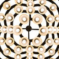 Meyda Lighting Cretella 114" 86-Light Solar Black Chandelier With Beige Shade Glass