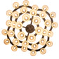 Meyda Lighting Cretella 197782 65" 34-Light Solar Black Chandelier With Beige Shade Glass