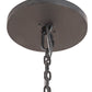 Meyda Lighting Cretella 197782 65" 34-Light Solar Black Chandelier With Beige Shade Glass