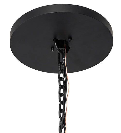 Meyda Lighting Cretella 257009 60" 72-Light 6-Tier Solar Black Chandelier