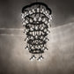 Meyda Lighting Cretella 257009 60" 72-Light 6-Tier Solar Black Chandelier