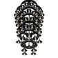 Meyda Lighting Cretella 257009 60" 72-Light 6-Tier Solar Black Chandelier