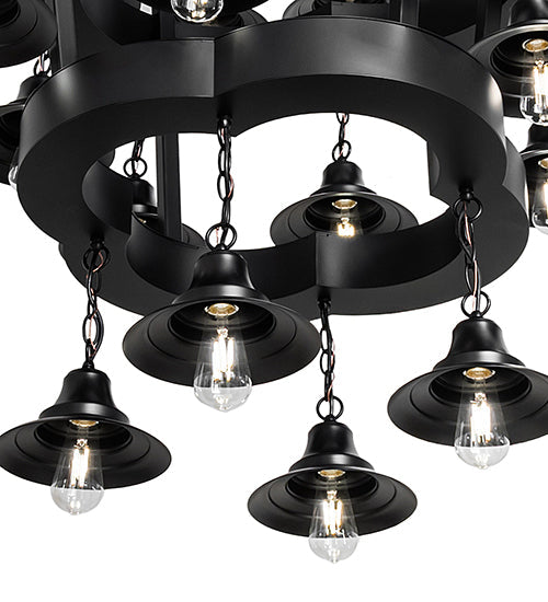 Meyda Lighting Cretella 257009 60" 72-Light 6-Tier Solar Black Chandelier