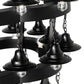 Meyda Lighting Cretella 257009 60" 72-Light 6-Tier Solar Black Chandelier