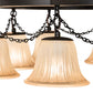 Meyda Lighting Cretella 60" 36-Light 3-Tier Solar Black Chandelier With Beige Shade Glass
