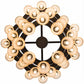 Meyda Lighting Cretella 60" 36-Light 3-Tier Solar Black Chandelier With Beige Shade Glass
