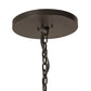 Meyda Lighting Cretella 60" 72-Light 6-Tier Solar Black Chandelier With Beige Shade Glass