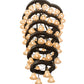 Meyda Lighting Cretella 60" 72-Light 6-Tier Solar Black Chandelier With Beige Shade Glass