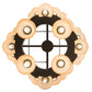 Meyda Lighting Cretella 60" 72-Light 6-Tier Solar Black Chandelier With Beige Shade Glass