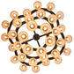 Meyda Lighting Cretella 65" 34-Light Solar Black Chandelier With Beige Shade Glass