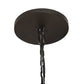 Meyda Lighting Cretella 90" 58-Light Solar Black Chandelier With Beige Shade Glass