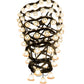Meyda Lighting Cretella 96" 84-Light 6-Tier Solar Black Chandelier With Beige Shade Glass