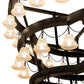 Meyda Lighting Cretella 96" 84-Light 6-Tier Solar Black Chandelier With Beige Shade Glass