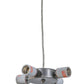 Meyda Lighting Crinkle 26" 4-Light Brushed Nickel Inverted Pendant Light With Clear Textured Crushed Ice Shade Glass