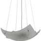 Meyda Lighting Crinkle 26" 4-Light Brushed Nickel Inverted Pendant Light With Clear Textured Crushed Ice Shade Glass