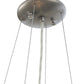 Meyda Lighting Crinkle 26" 4-Light Brushed Nickel Inverted Pendant Light With Clear Textured Crushed Ice Shade Glass