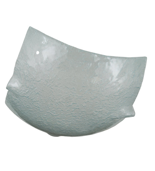 Meyda Lighting Crinkle 26"W x 8"H Clear Textured Crushed Ice Shade Glass