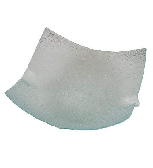 Meyda Lighting Crinkle 26"W x 8"H Clear Textured Crushed Ice Shade Glass