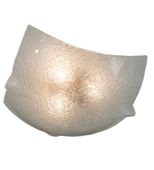 Meyda Lighting Crinkle 26"W x 8"H Clear Textured Crushed Ice Shade Glass