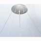 Meyda Lighting Crinkle 28" 4-Light Nickel Ramoscelli Inverted Pendant Light With Fused White & Beige Shade Glass