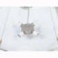 Meyda Lighting Crinkle 28" 4-Light Nickel Ramoscelli Inverted Pendant Light With Fused White & Beige Shade Glass