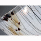 Meyda Lighting Crinkle 28" 4-Light Nickel Ramoscelli Inverted Pendant Light With Fused White & Beige Shade Glass