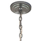 Meyda Lighting Croix 40" 12-Light Blackened Pewter Chandelier With Beige Iridescent Champagne Fabric Shade