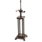 Meyda Lighting Cross Mission 24" 2-Light Mahogany Bronze Table Lamp With Beige Iridescent Shade Glass