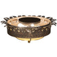 Meyda Lighting Crowne 28" 4-Light Cajun Spice Flush Mount Light With Botticino Idalight Shade Glass