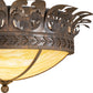 Meyda Lighting Crowne 28" 4-Light Cajun Spice Flush Mount Light With Botticino Idalight Shade Glass