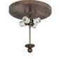 Meyda Lighting Crowne 28" 4-Light Cajun Spice Flush Mount Light With Botticino Idalight Shade Glass